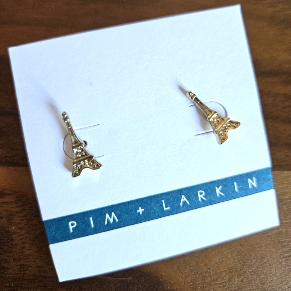 Pim + Larkin Eiffel Tower earrings NWT